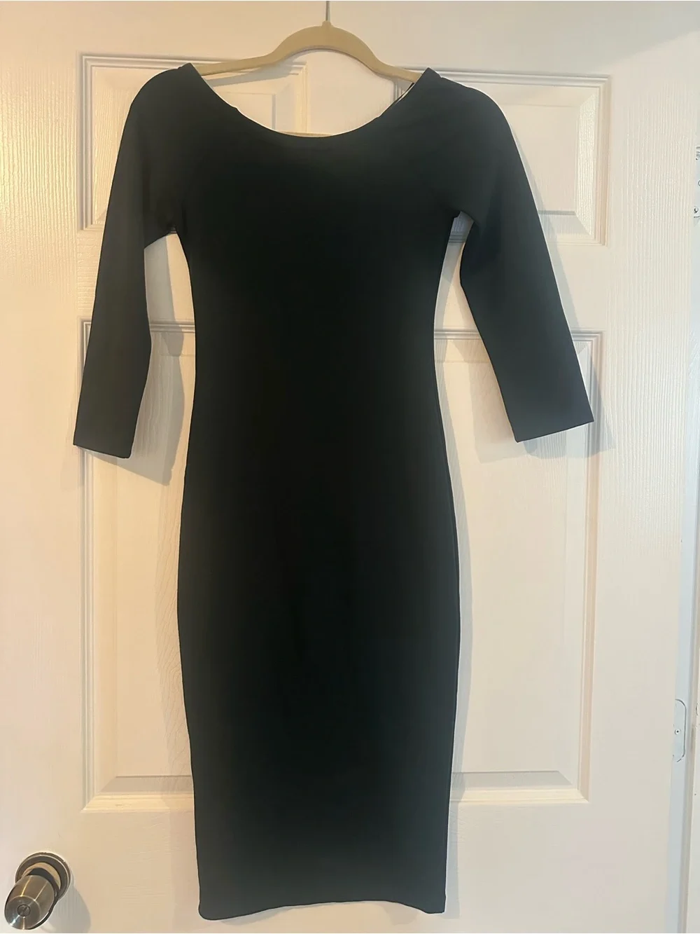 Zara Forest Green Off-Shoulder Midi Bodycon Dress